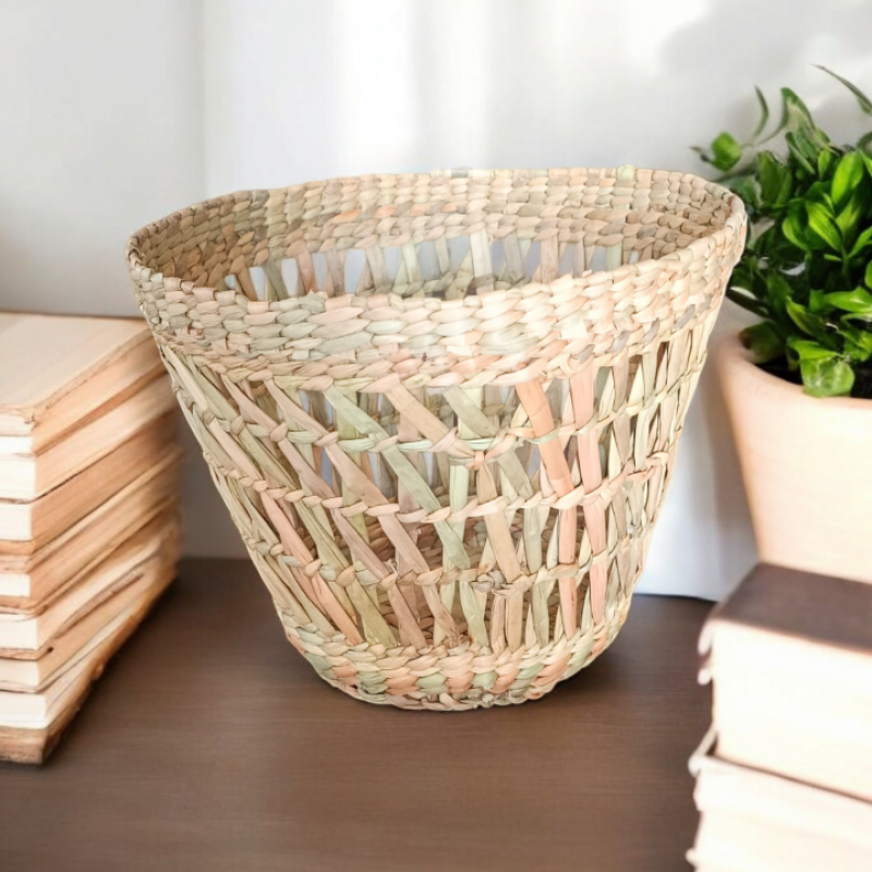 Hasır El Yapımı Saksı 22 cm Hasır El Yapımı Saksı 22 cm