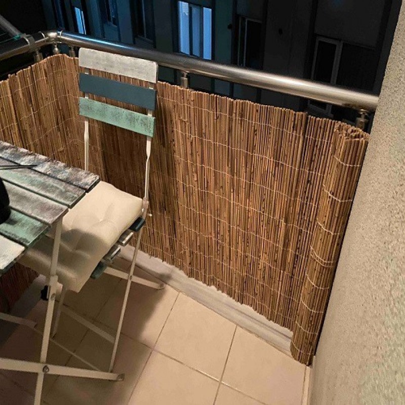 Dekoratif Doğal Hasır Kamış Çit 60 cm x 5 metre