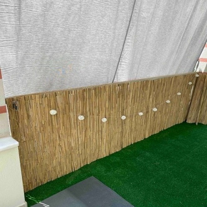 Dekoratif Doğal Hasır Kamış Çit 1,50m x 4,50m