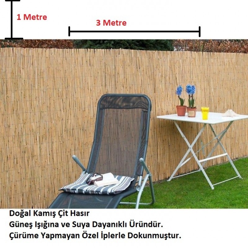 Dekoratif Doğal Hasır Kamış Çit 1m x 3m Dekoratif Doğal Hasır Kamış Çit 1m x 3m