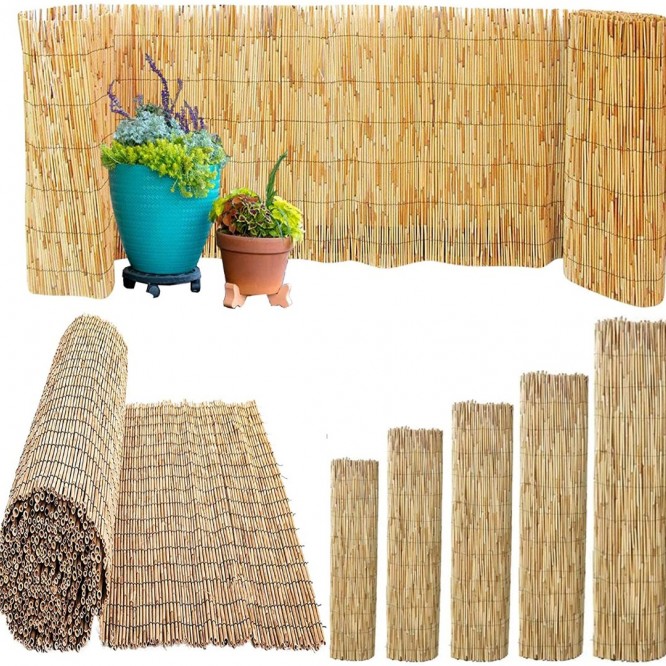 Dekoratif Doğal Hasır Kamış Çit 1m x 5m Dekoratif Doğal Hasır Kamış Çit 1m x 5m