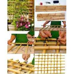 Dekoratif Doğal Hasır Bambu Çubuk 3 Metre 20 Adet