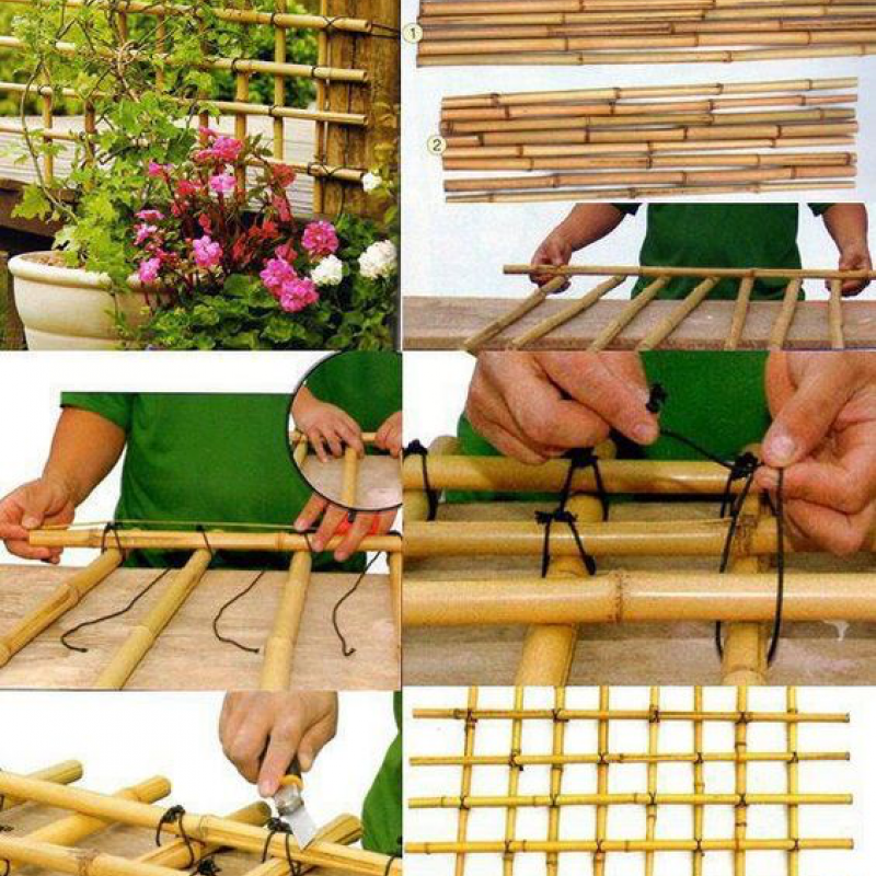 Dekoratif Doğal Hasır Bambu Çubuk 1,50 Metre 20 Adet.