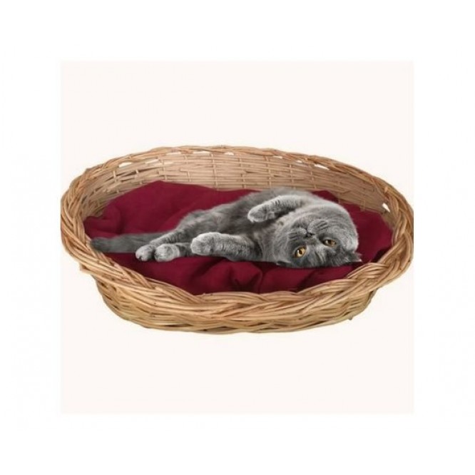 El yapımı doğal hasırdan kedi-köpek yatağı