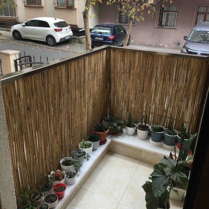Dekoratif Doğal Hasır Kamış Çit 1m x 6m