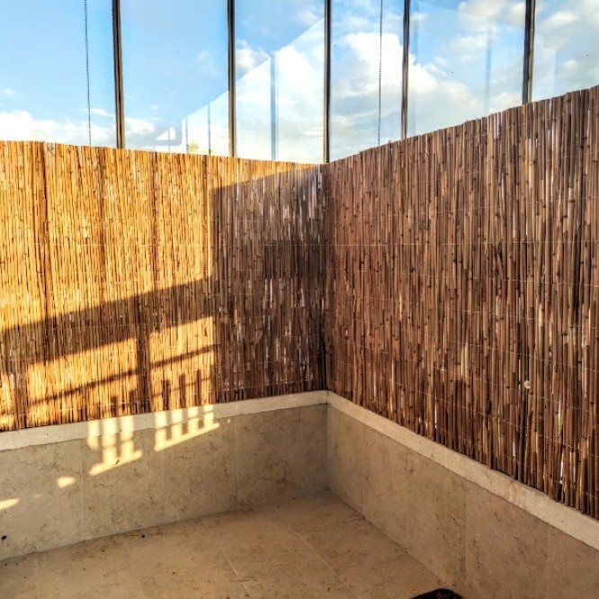 Dekoratif Doğal Hasır Kamış Çit 1m x 6m